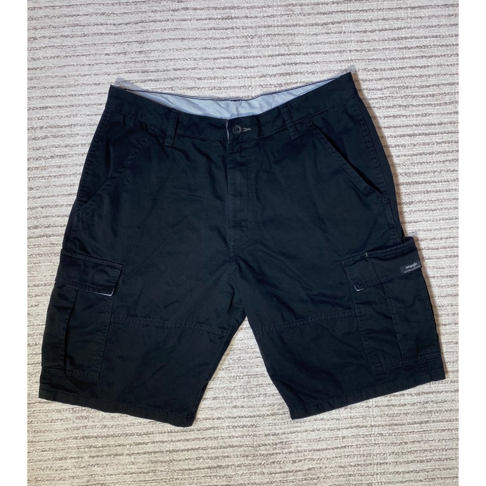 Wrangler Mens Black Cotton Twill Cargo Shorts 33 Regular 60SFWBL